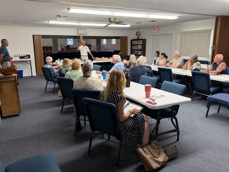 Ernie Withers teaching a CPR class