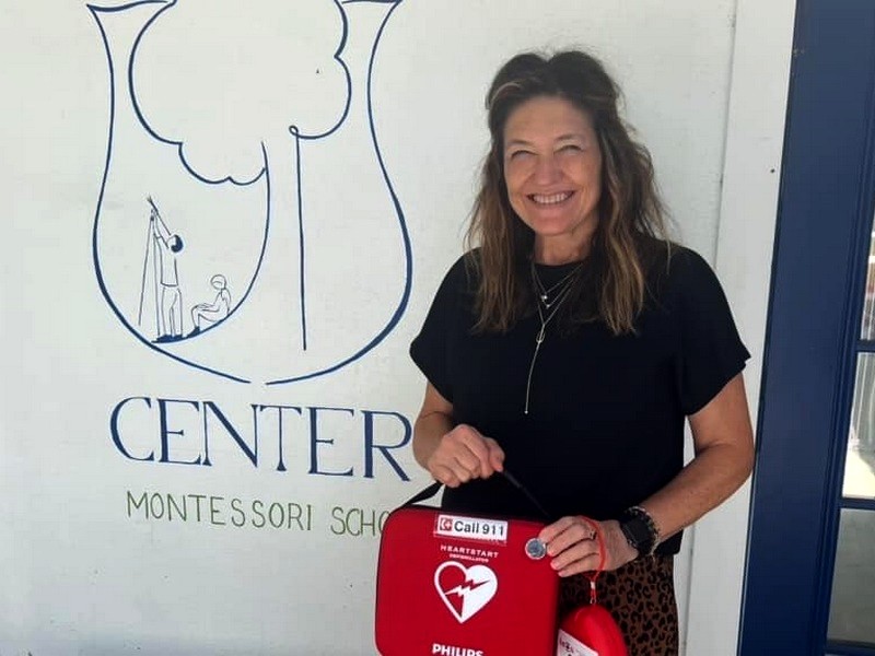 Free AED donation to Montessori school