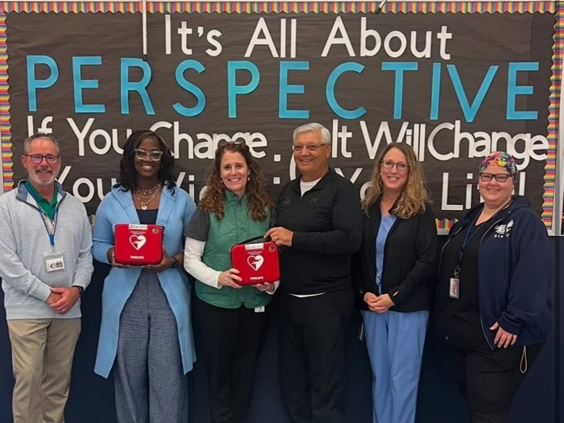 AED Donation to Rowlett School